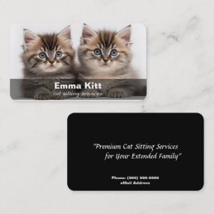 Carte de visite de soins pour chats