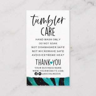 Carte de visite de soins pour tondeuse turquoise e