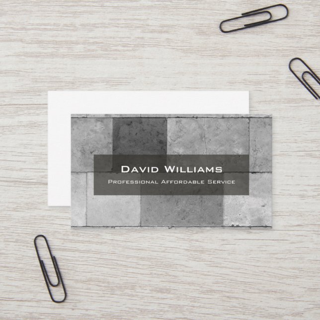 Carte de visite de sol professionnel et de chaudiè (Devant/Arrière en situation)