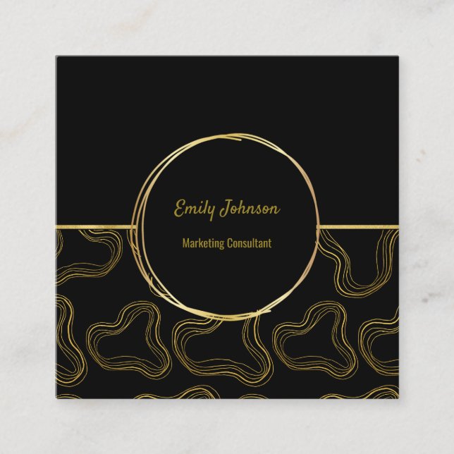 Carte de visite de solutions de style Golden Lines (Devant)