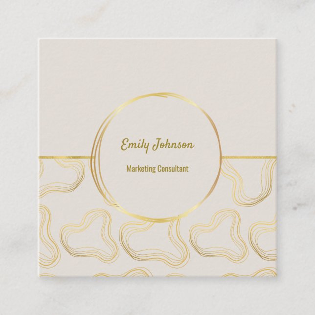 Carte de visite de solutions de style Golden Lines (Devant)