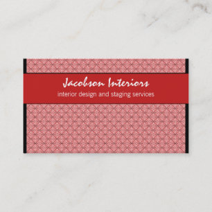 Carte de visite de sophistication radiant, Rouge