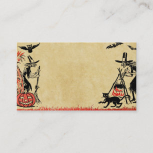 Carte de visite de sorcières de Halloween