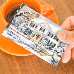 Carte de visite de soufflage de neige