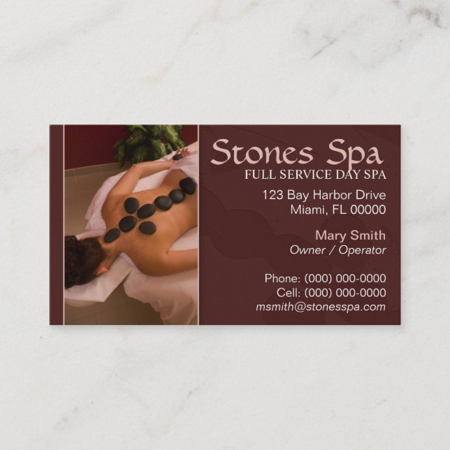 Carte de visite de spa de jour (Devant)
