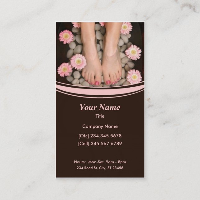 Carte de visite de spa de salon (Devant)