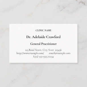 Carte de visite de spécialiste humble et Médical