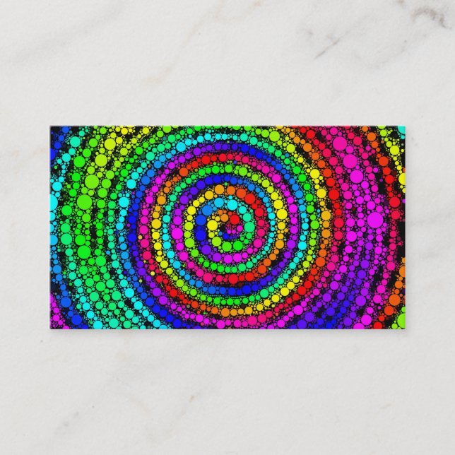 Carte de visite de spirale arc-en-ciel (Devant)