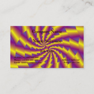 Carte de visite de spirale de printemps d'or