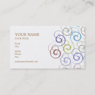Carte de visite de spirales