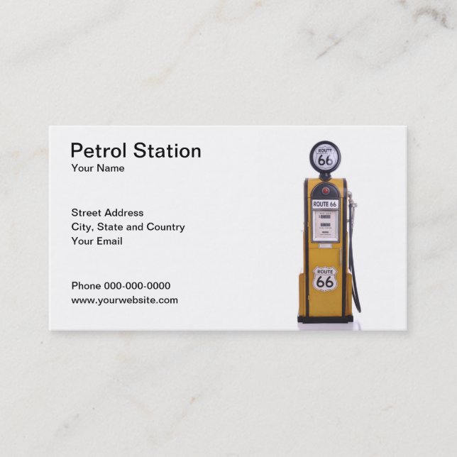 Carte de visite de station-service (Devant)
