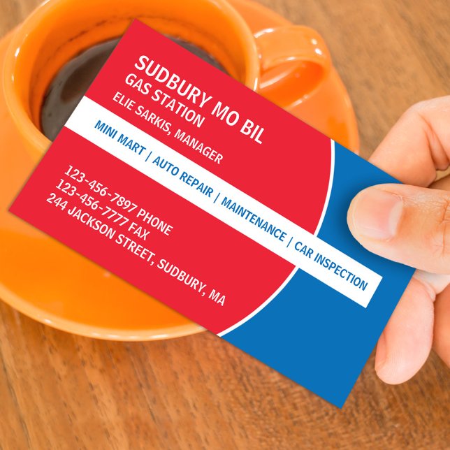 Carte de visite de station-service (Créateur téléchargé)