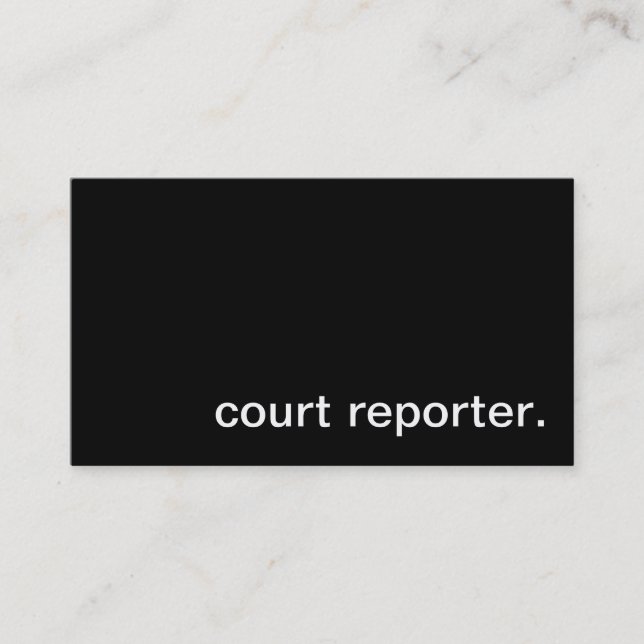 Carte de visite de sténographe judiciaire (Devant)