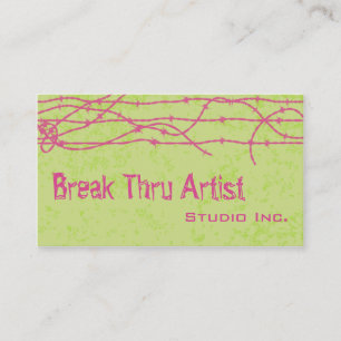 Carte de visite de studio d'artiste professionnel
