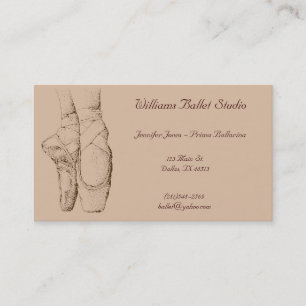 Carte de visite de studio de ballet