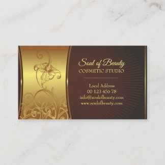 Carte de visite de studio de maquillage cosmétique