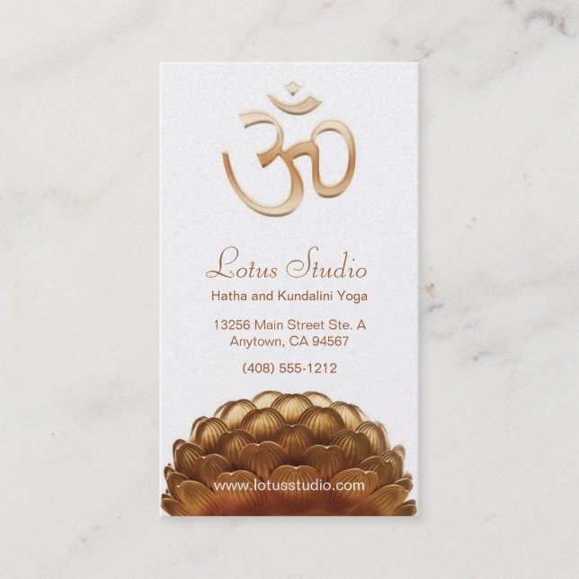 Carte de visite de studio de yoga (Devant)