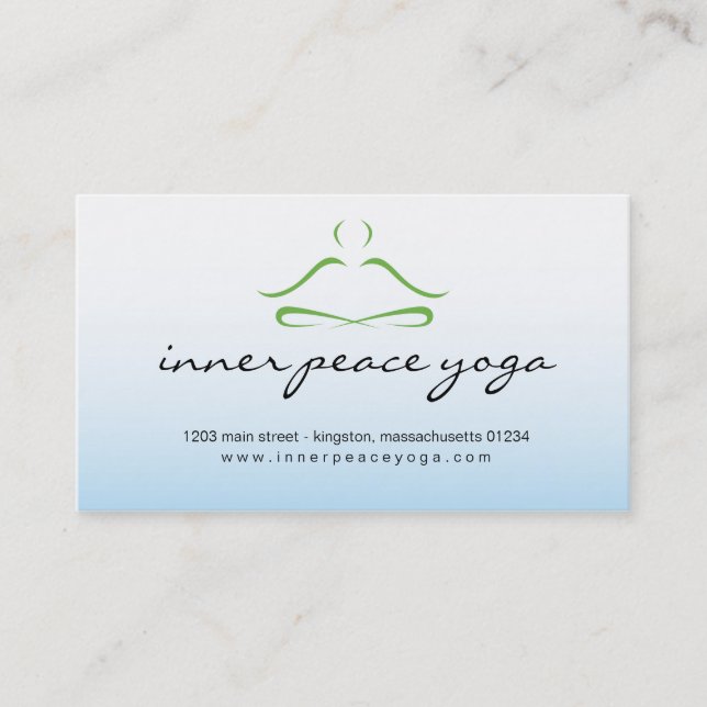 Carte de visite de studio de yoga (Devant)