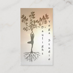 Carte de visite de studio de yoga de lumière du