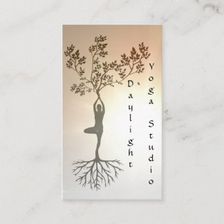 Carte de visite de studio de yoga de lumière du