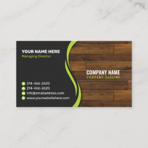 Carte de visite de style bois