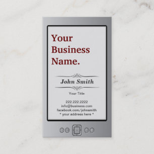 Carte de visite de style de livre Kindle