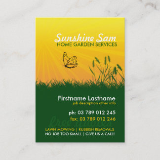 Carte de visite de Sunshine Garden Service