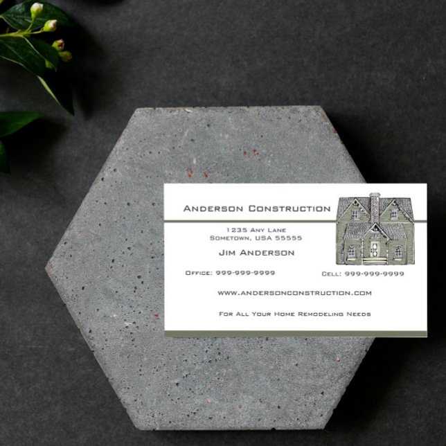 Carte de visite de suppression de la maison (House Remodeling Business Card)