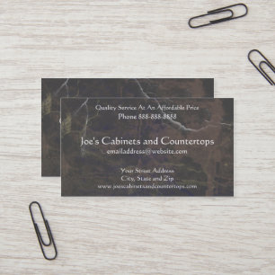 Carte de visite de suppression du comptoir d'armoi