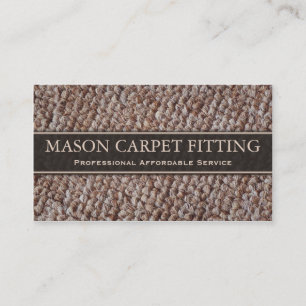 Carte de visite de tapis / Fitting