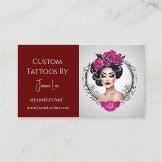 Carte de visite de tatouage personnalisé