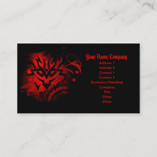 Carte de visite de tatouage rouge