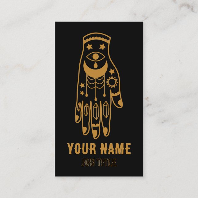 Carte de visite de tatouage Witchstal Moon & Stars (Devant)