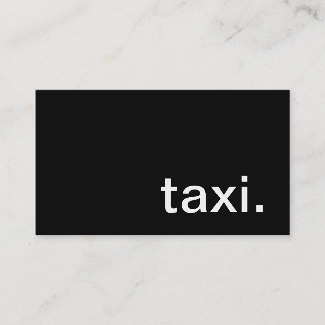 Carte de visite de taxi (Devant)