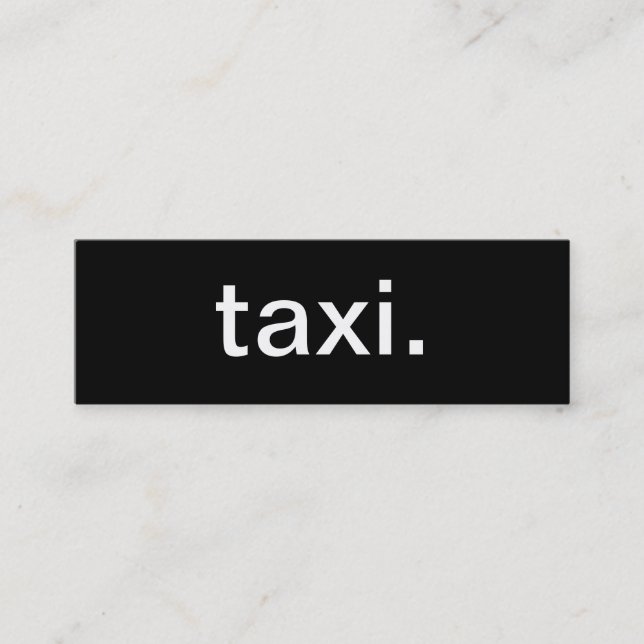 Carte de visite de taxi (Devant)