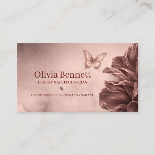 Carte de visite de technicienne en onglerie de lux