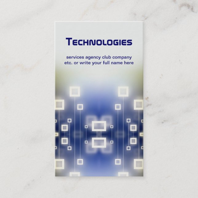 carte de visite de technologie (Devant)