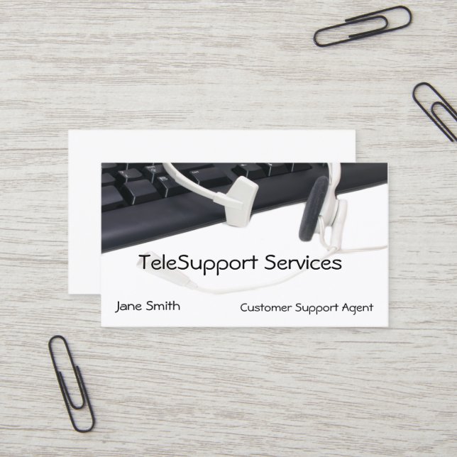 Carte de visite de télécommunication (Devant/Arrière en situation)