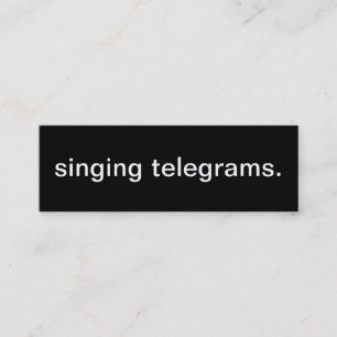 Carte de visite de télégrammes de chant