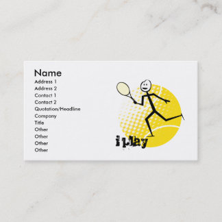 Carte de visite de tennis
