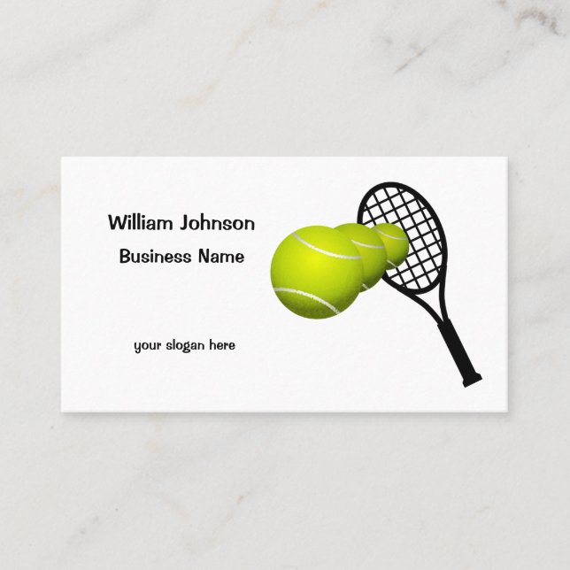 Carte de visite de tennis (Devant)