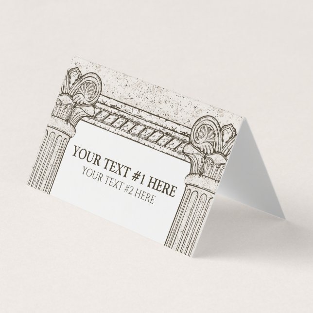 Carte de visite de tente horizontale pliée du part (Devant)