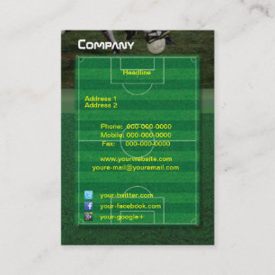 Carte de visite de terrain de football