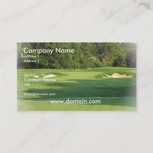 Carte de visite de terrain de golf (Devant)