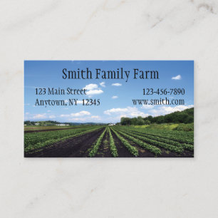 Carte de visite de terres cultivables