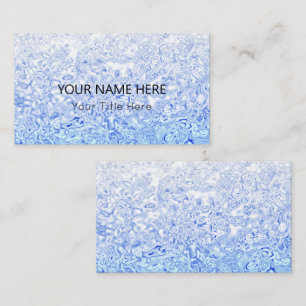Carte de visite de texture bleue personnalisée