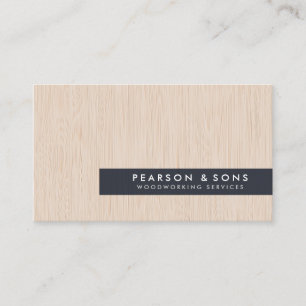 Carte de visite de texture bois clair