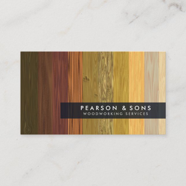 Carte de visite de texture bois multiple (Devant)