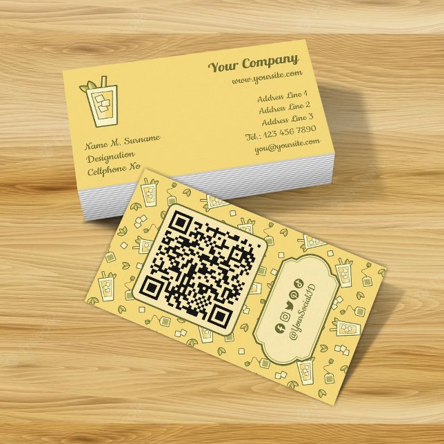Carte de visite de thé glacé (Créateur téléchargé)