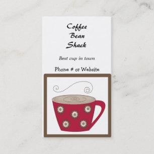 Carte de visite de thème café